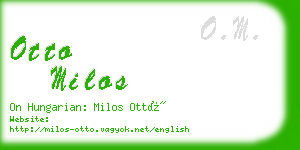 otto milos business card